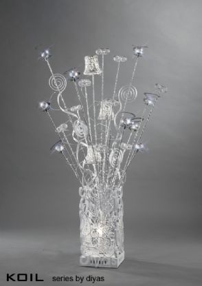 Koil Aluminium Crystal Table Lamps Diyas Home Modern Crystal Table Lamps Koil Aluminium Crystal Table Lamps Diyas Home Modern Crystal Table Lamps